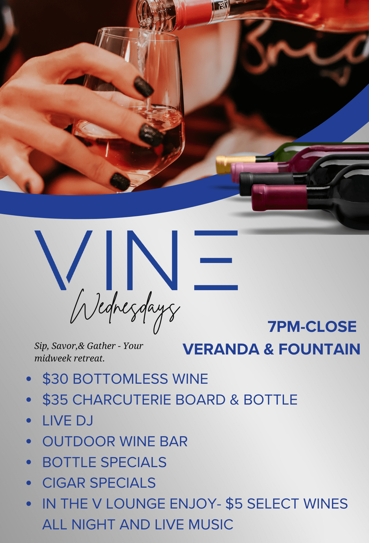 Vine Down Wednesdays Vines Grille & Wine Bar