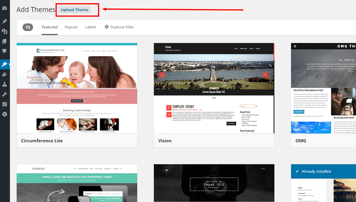 how to upload zip file wp theme 