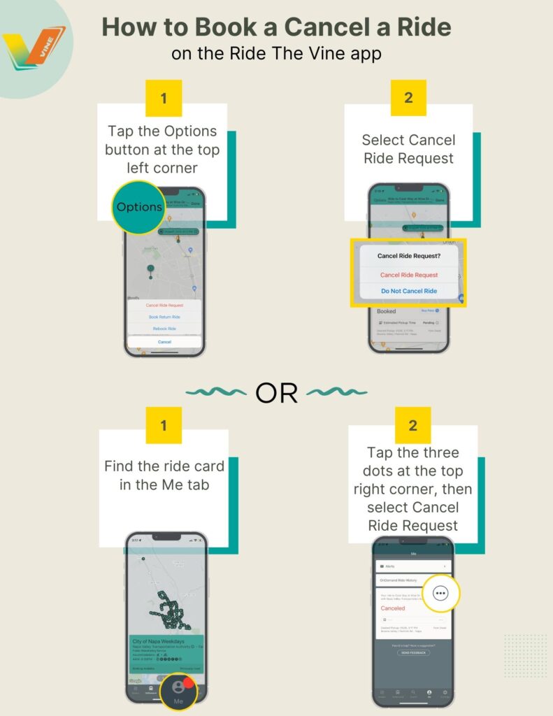 Download the updated RideTheVine app to book ondemand trips starting