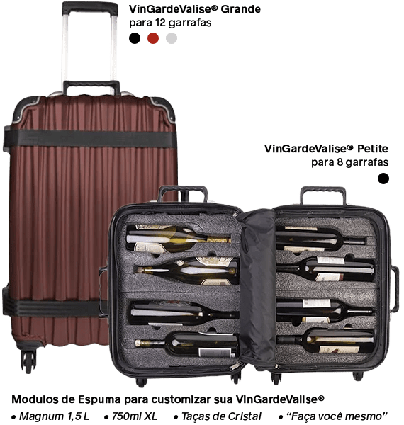 Malas de Vinho VinGardeValise® A mais vendida no mundo Vingarde