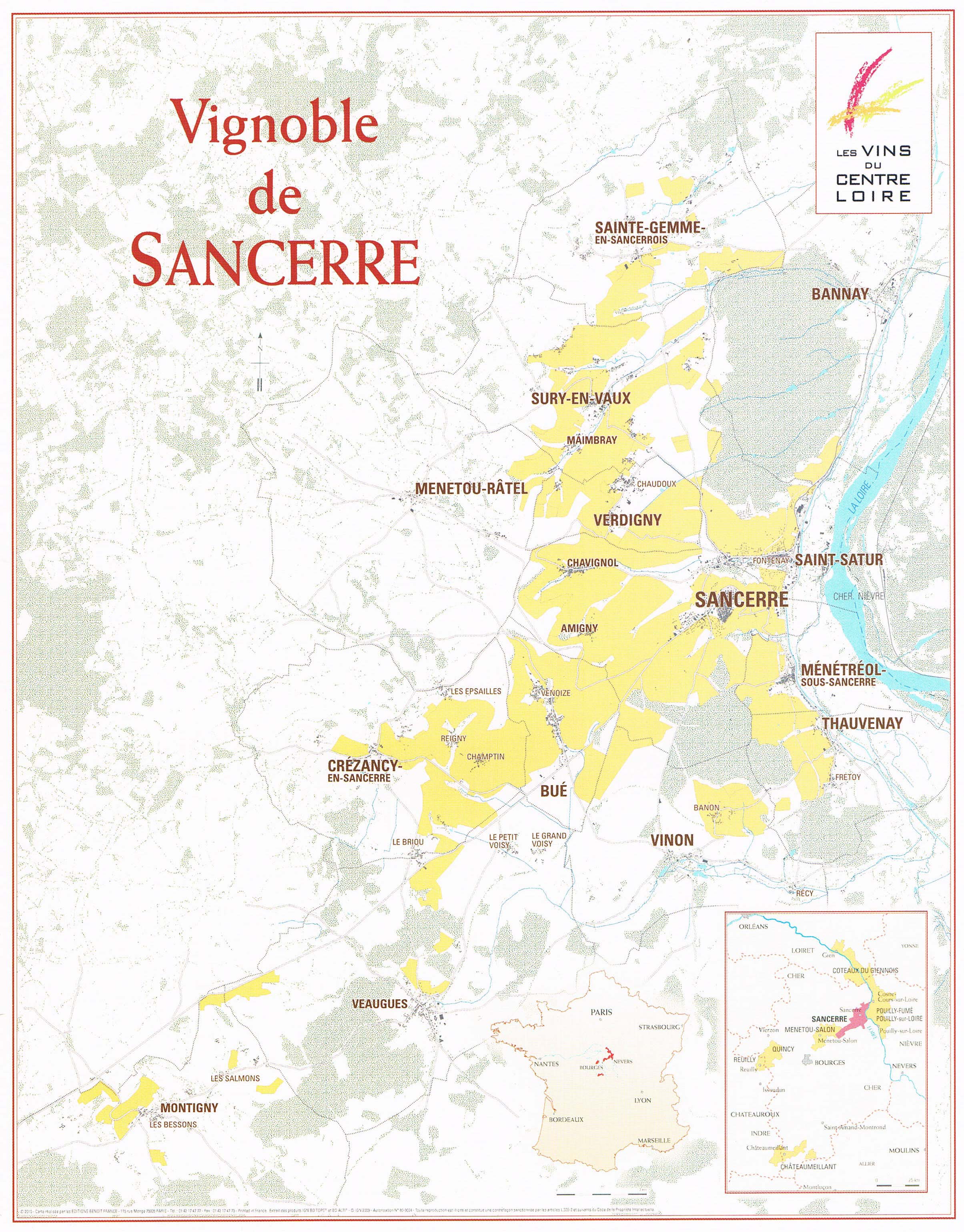 Carte Sancerre Environs (주)비노쿠스