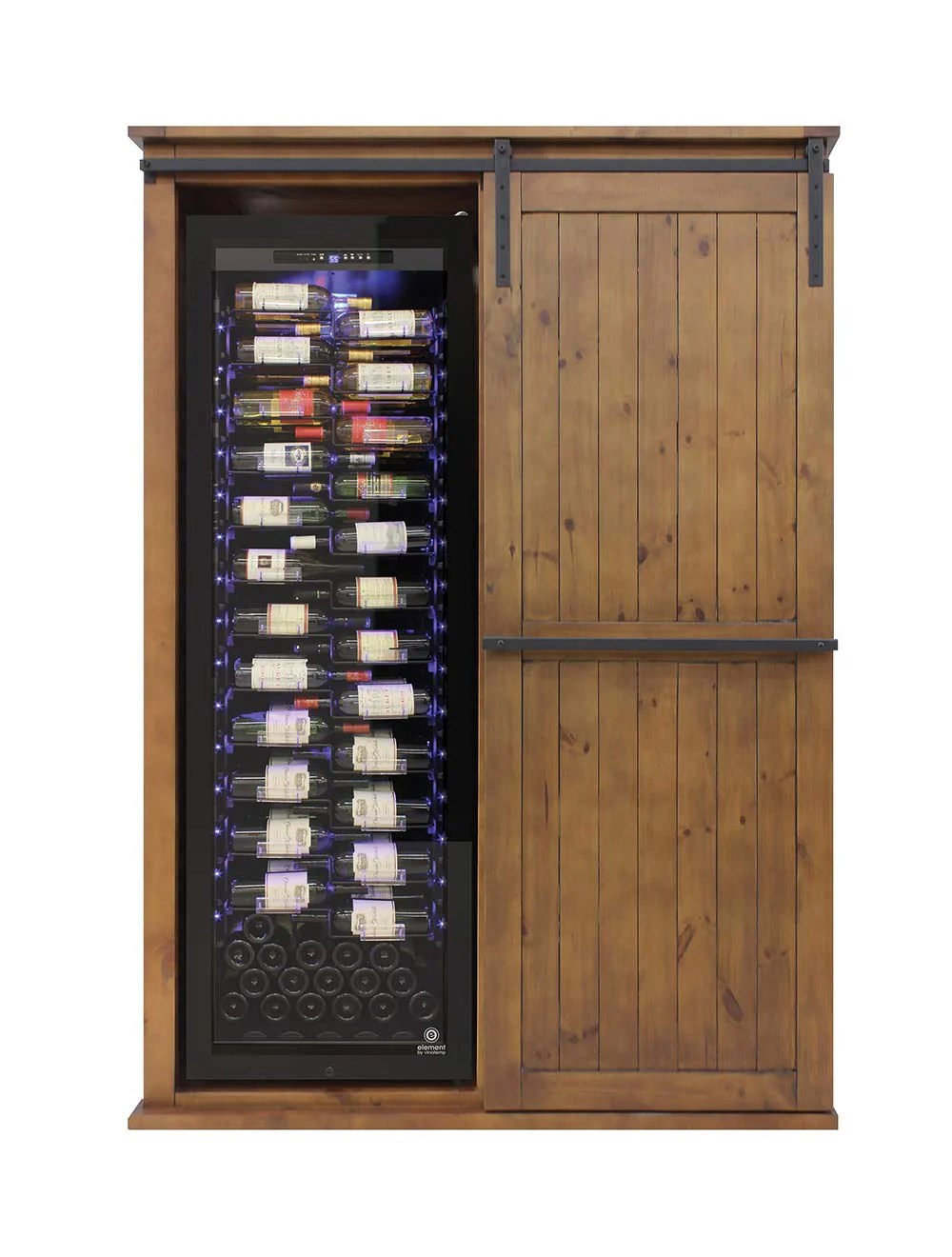 Rustic Wine with Sliding Door Vinotemp