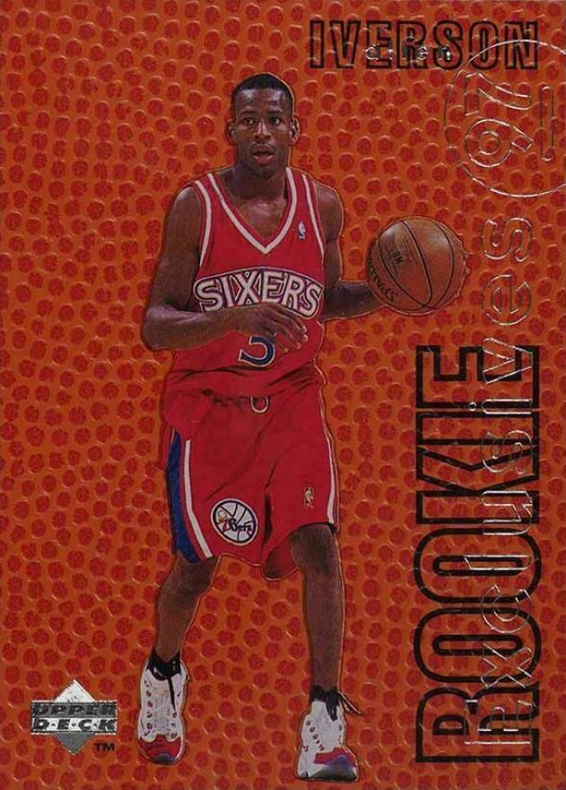 1996 Upper Deck Rookie Exclusives Allen Iverson R1 Basketball VCP