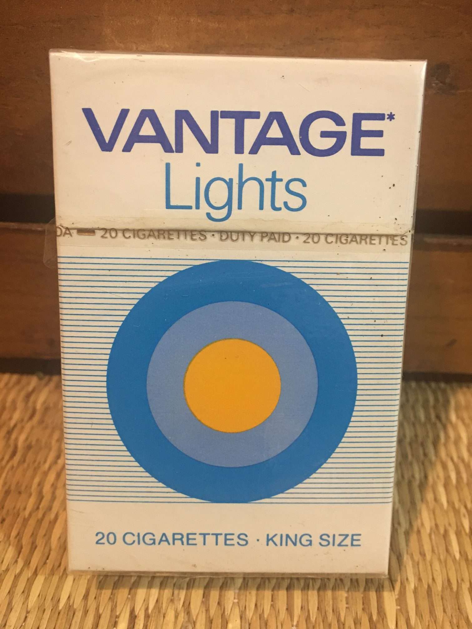 Vantage Lights King Size Cigarette Hard Pack! Danly's Vintage