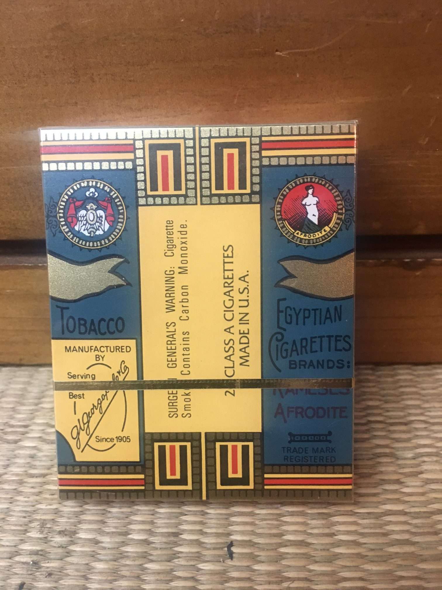 Rameses II Egyptian Cigarette Hard Pack by Stephano Brothers! Danly's