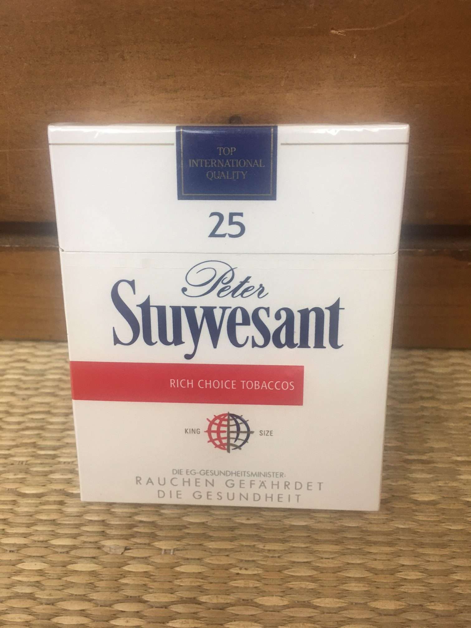 Peter Stuyvesant King Size Cigarette Hard Pack! Made in Germany