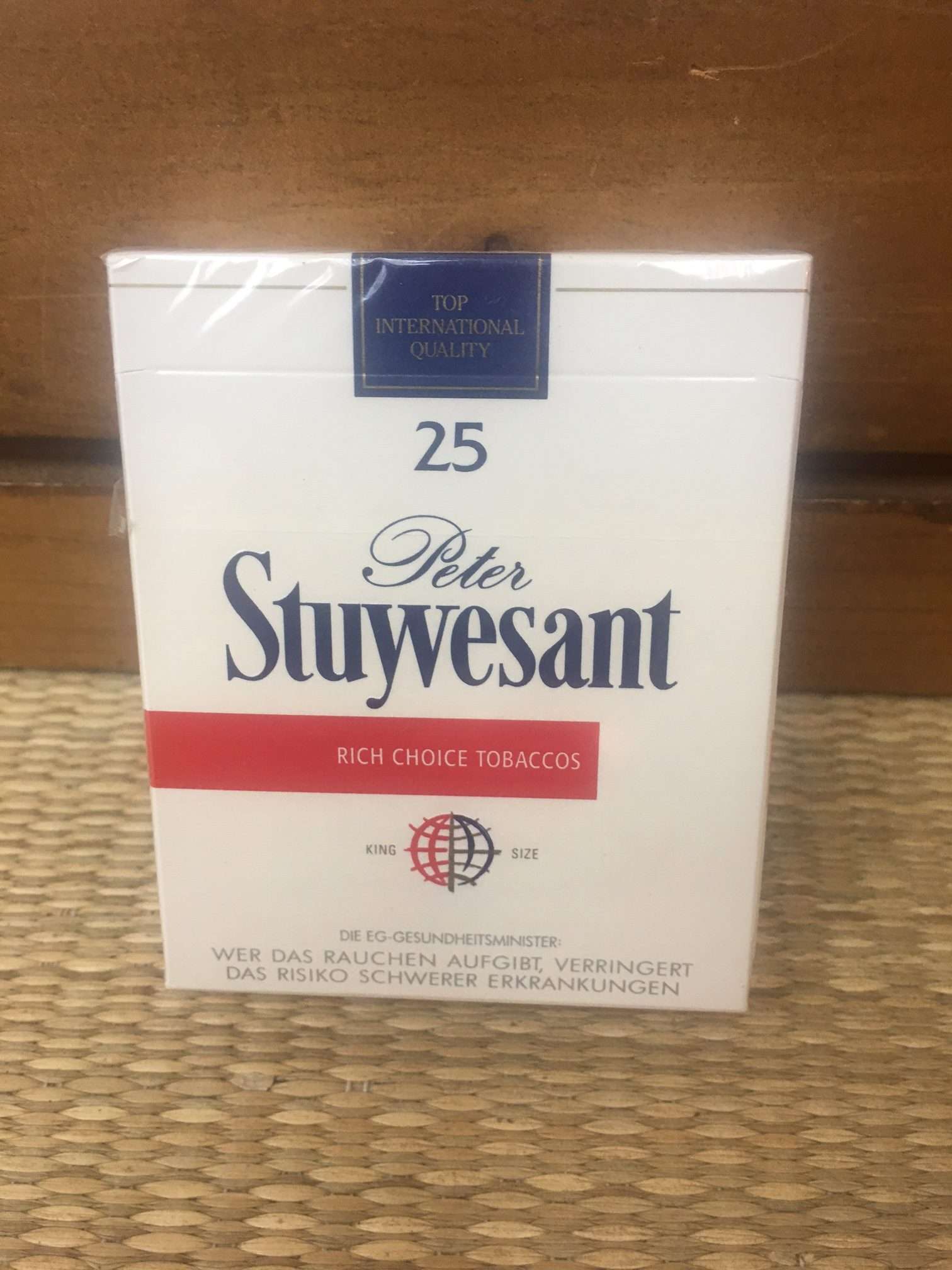Peter Stuyvesant King Size Cigarette Hard Pack! Made in Germany