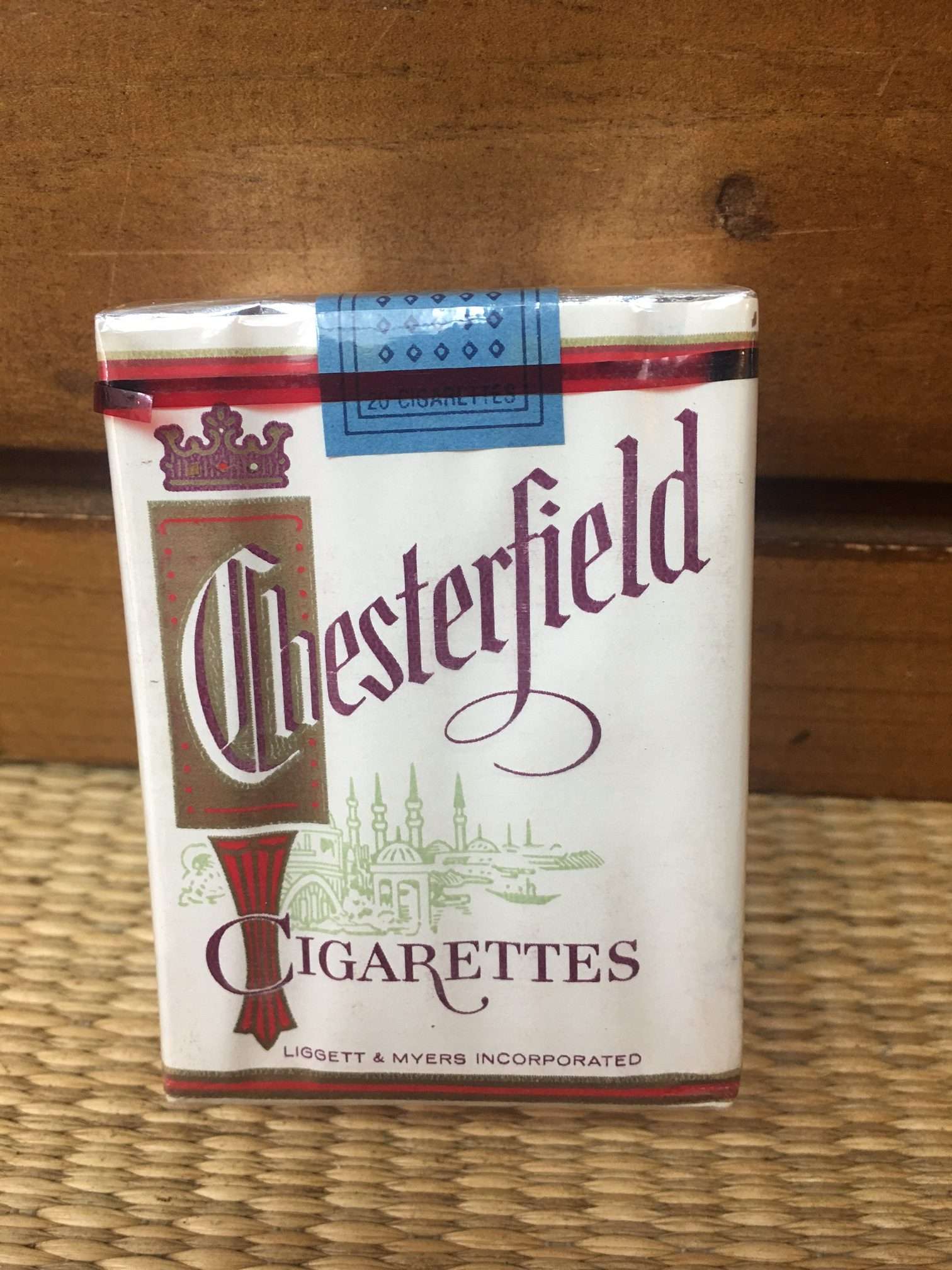 1960’s Chesterfield Cigarette Soft Pack! Liggett & Myers Inc. Danly's