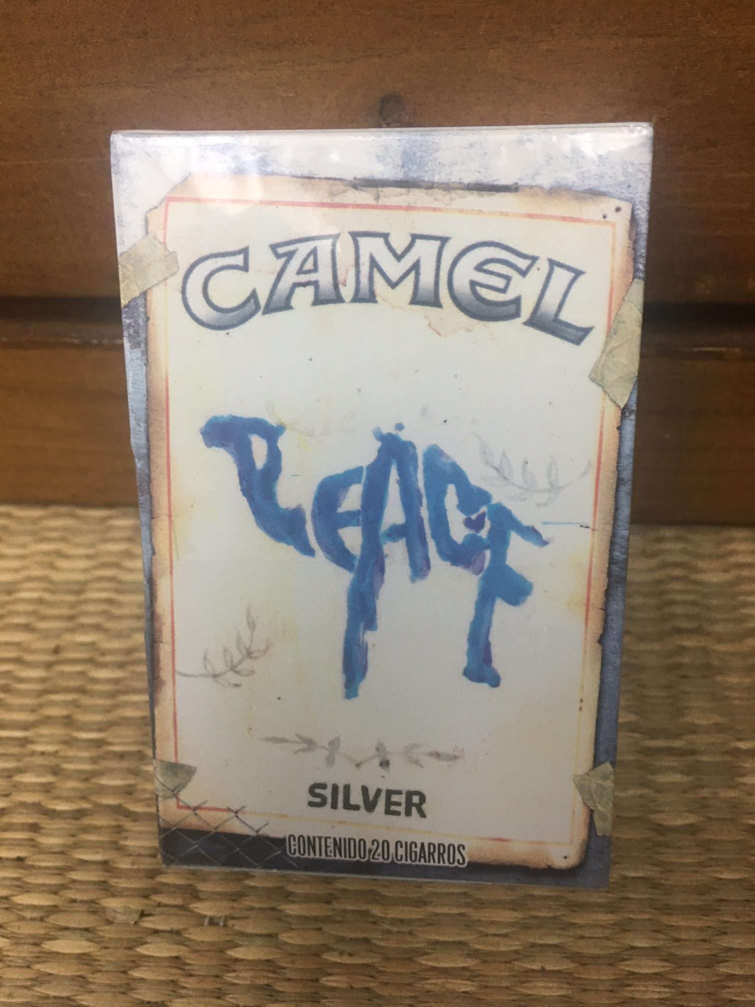 2010 Camel Silver Peace Cigarette Hard Slide Box! Made In Mexico