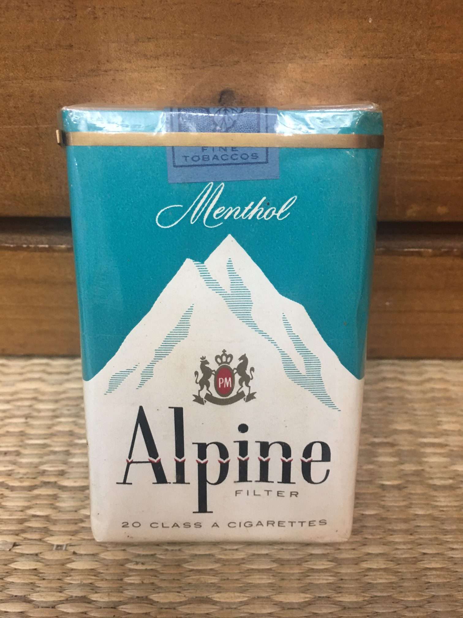 1960’s Alpine Menthol Filter Cigarette Soft Pack by Philip Morris Inc