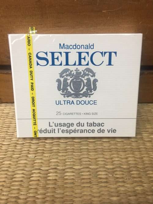 Select Ultra Mild King Size Cigarette Hard Box by Macdonald Inc