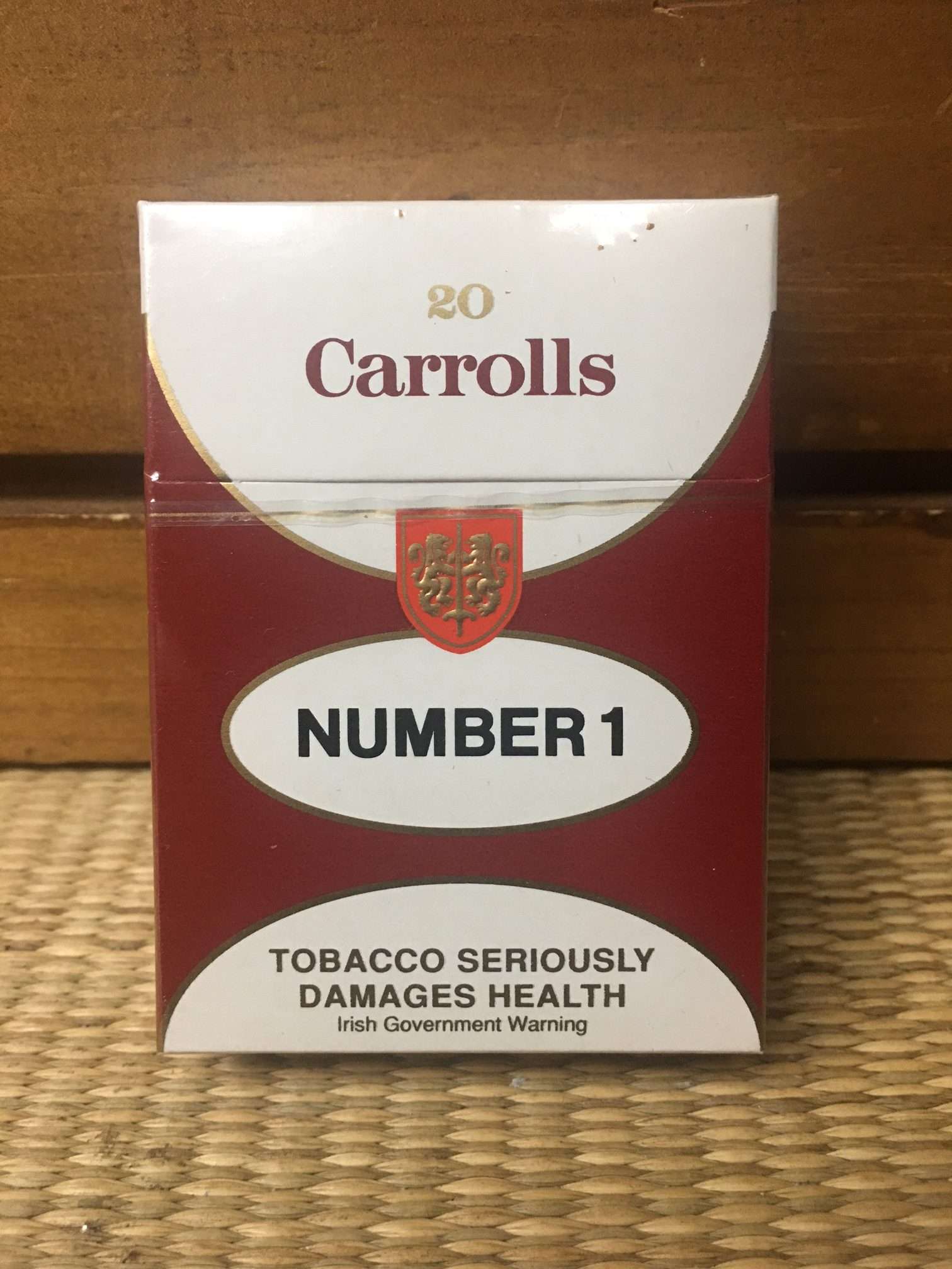 Carrolls Number 1 Cigarette Hard Pack! Made in Ireland! Danly's