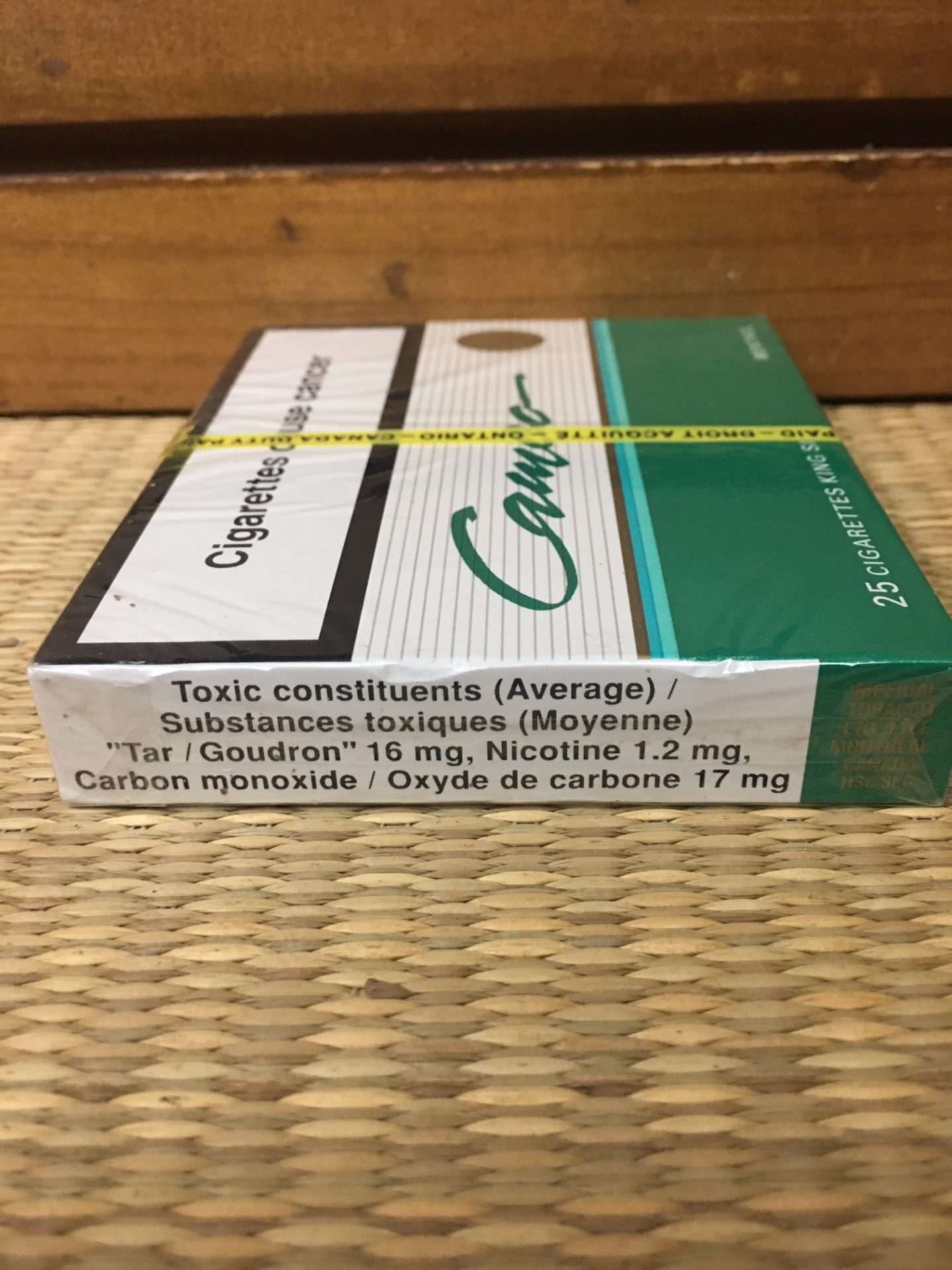 Cameo Menthol Cigarette Hard Box With Warnings by Imperial Tobacco