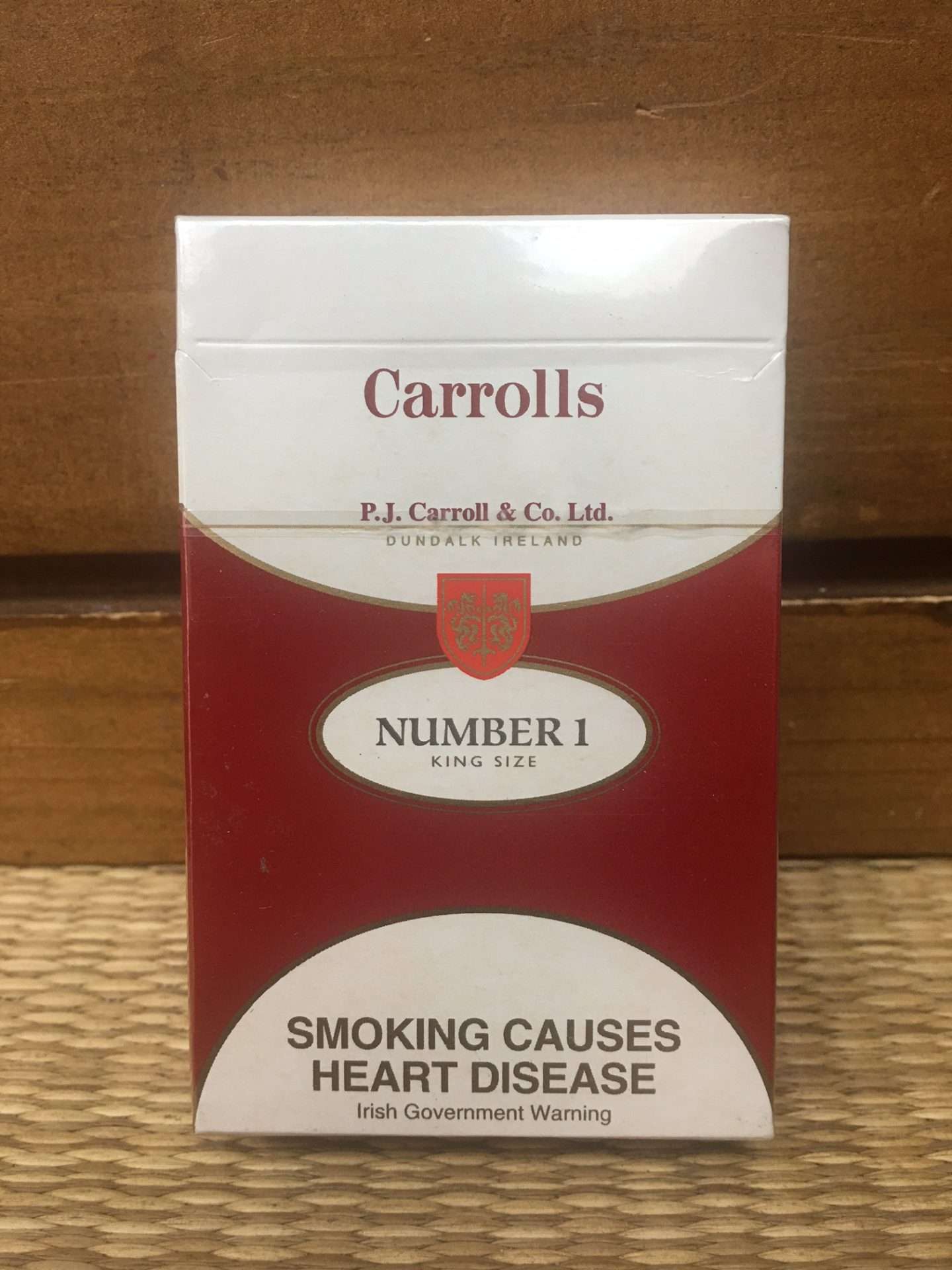 Carrolls Number 1 Cigarette Hard Pack! Made in Ireland! Danly's