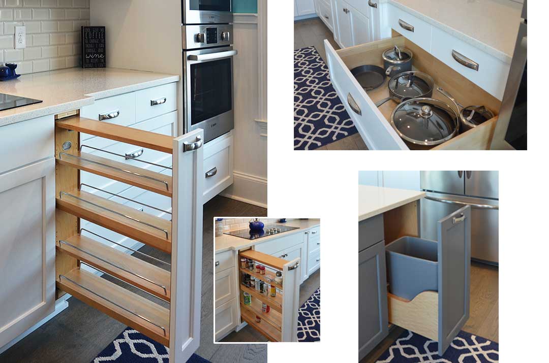 Custom kitchen storage Vintage Construction Company