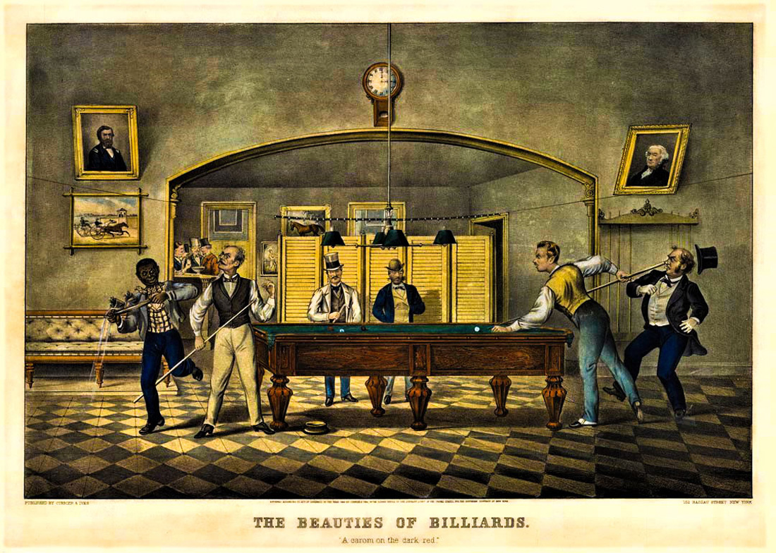 Billiards in Art Vintage Cues for You