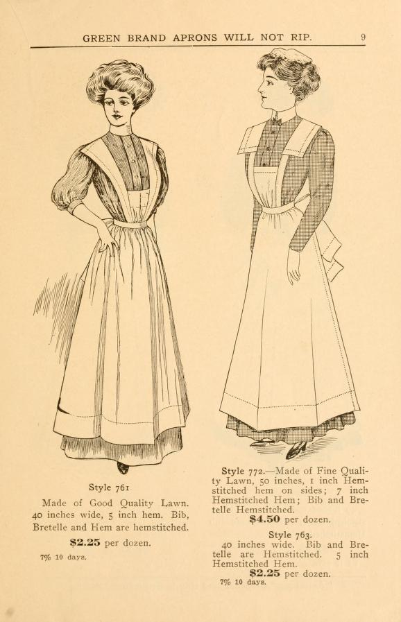 Victorian Edwardian Apron, Maid Costume & Patterns