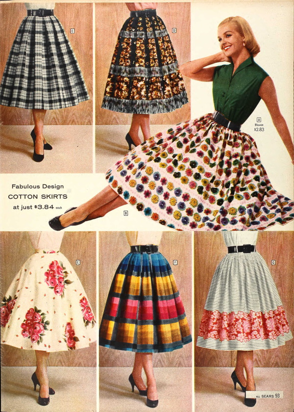 1950s Skirts Styles & History Poodle Skirts, Circle Skirts, Pencil Skirts