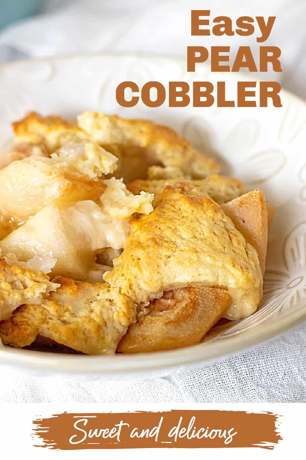 Fresh Pear Cobbler (spiced, easy recipe) Vintage Kitchen Notes