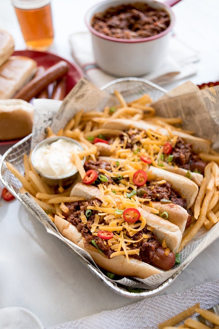 30 Minute Homemade Chili Cheese Dogs Vintage Kitty