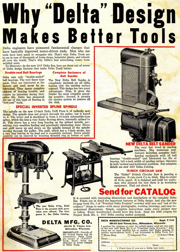 Delta Specialty/Delta Mfg. Co./DeltaRockwell/Rockwell Intl. 1936 Ad