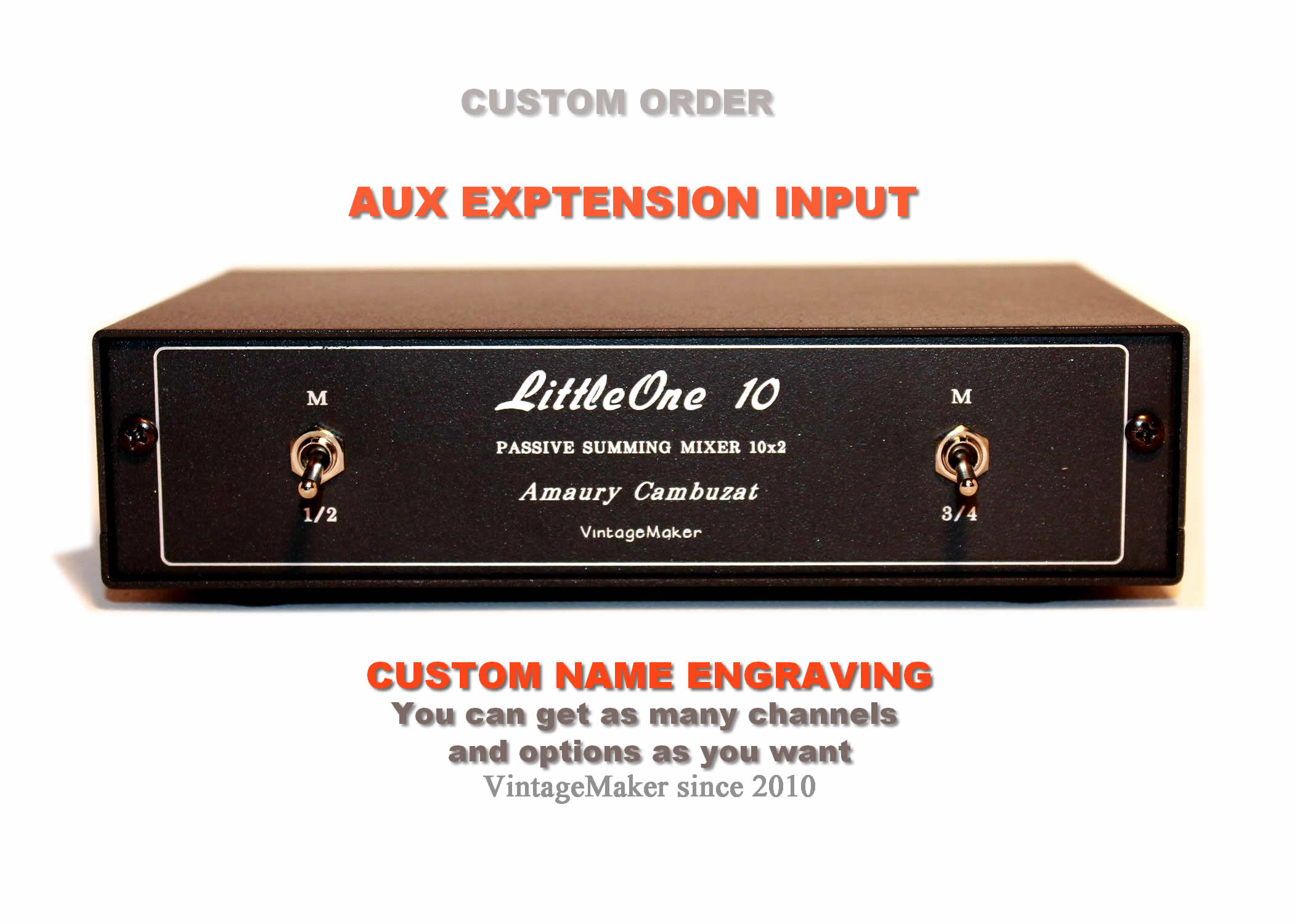 8 Ch Input Passive Summing Mixer LittleOne Wide AUX Expansion Input