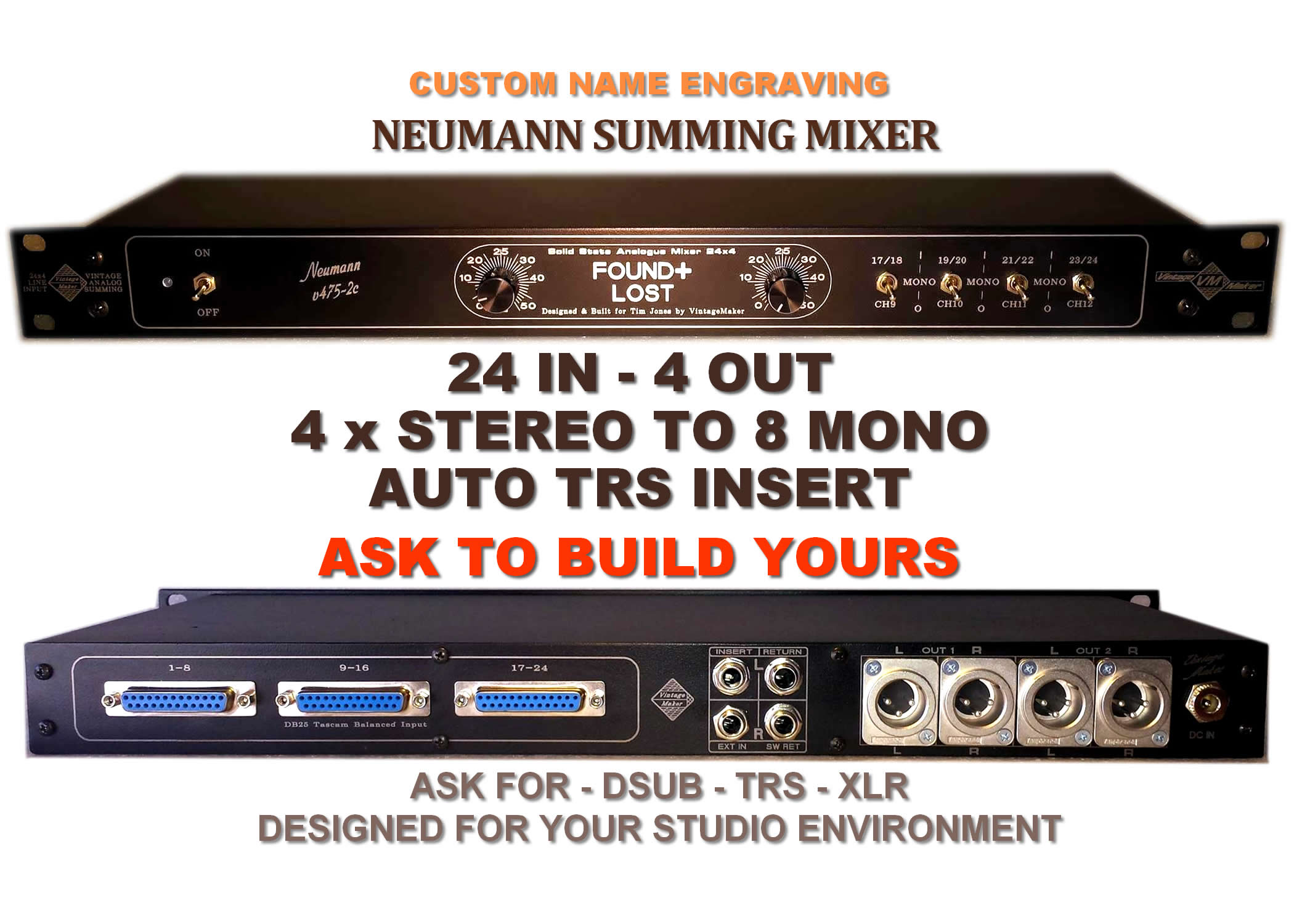 24×4 Neumann Auto Master Insert Summing Mixer