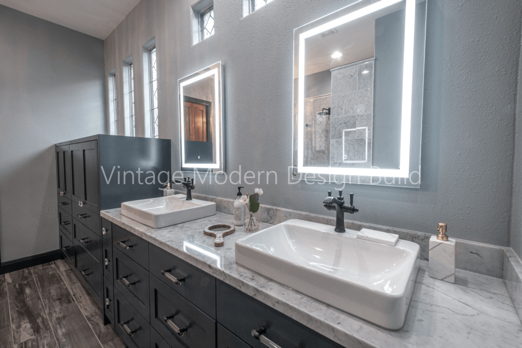 Modern Marble Bathroom Remodeling Austin / West Lake Hills Vintage