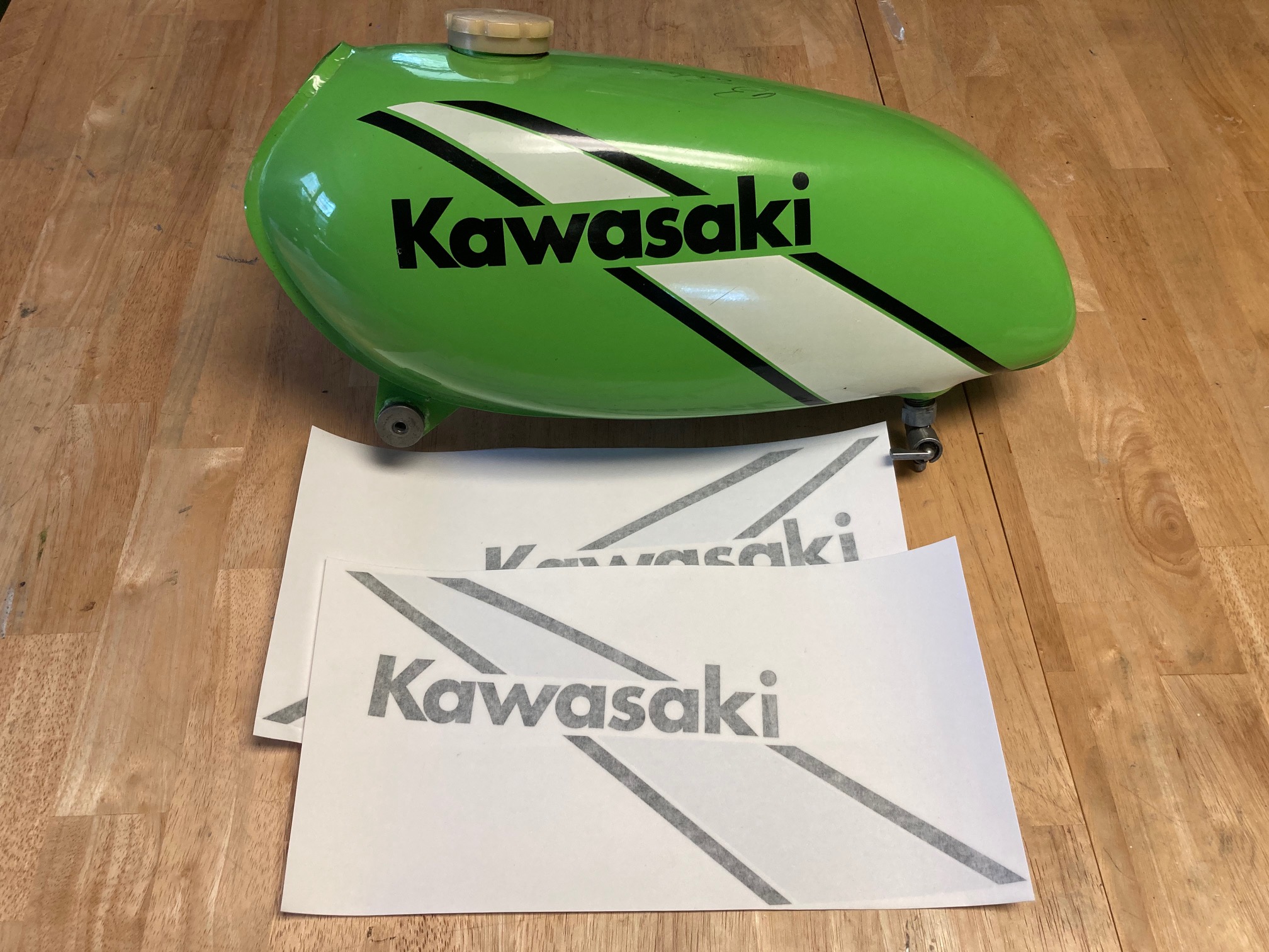 Kawasaki KX125 19741975 Tank Decals Vintage Motor Company