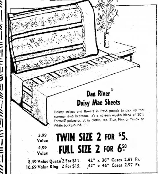 "Daisy Mae" by Dan River Vintage Sheet Patterns