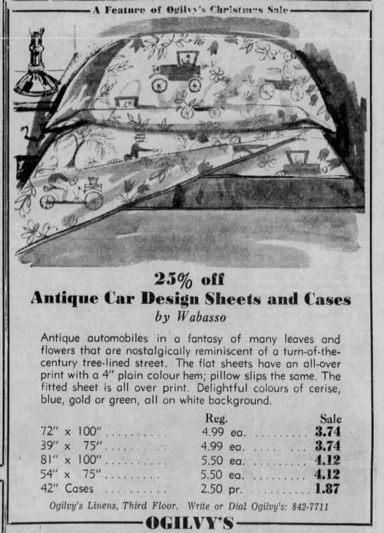 "Antique Car" by Wabasso Vintage Sheet Patterns