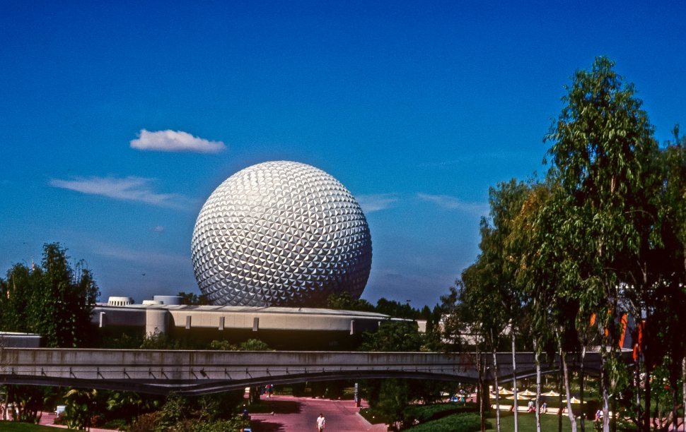 Free Vintage Stock Photo of Epcot Center Sphere VSP