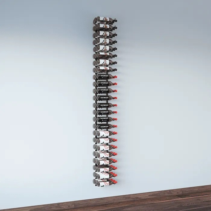 W Series 8' Wall Mounted Metal Wine Rack Kit (24 to 72 bottles