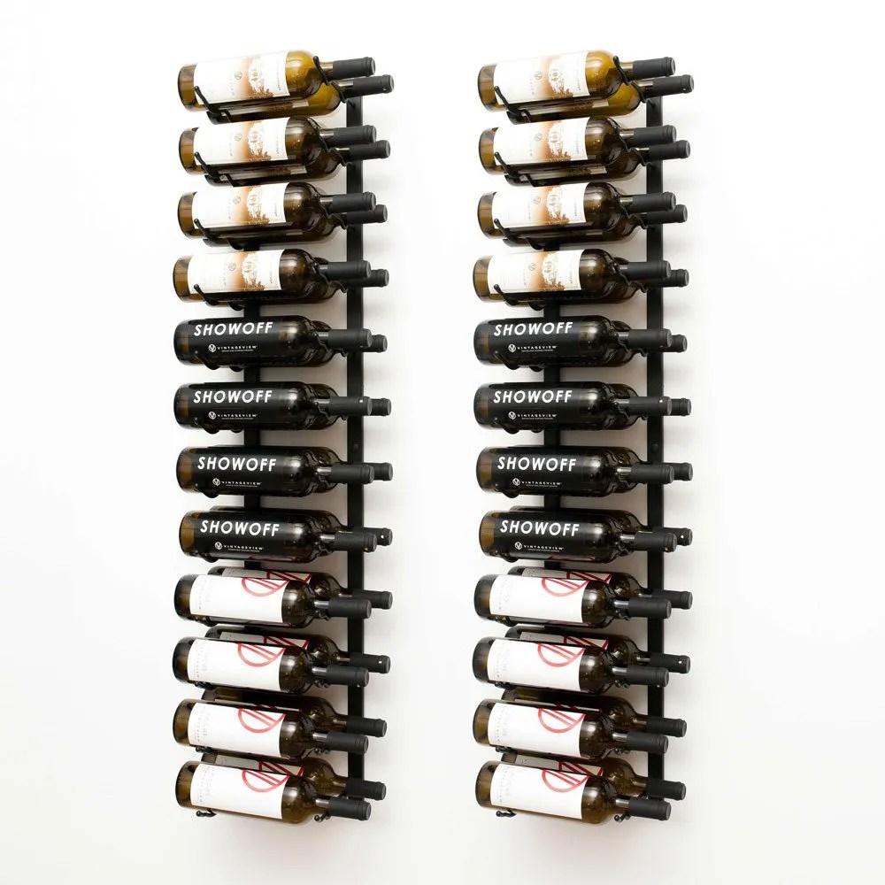 W Series 8' Wall Mounted Metal Wine Rack Kit (24 to 72 bottles