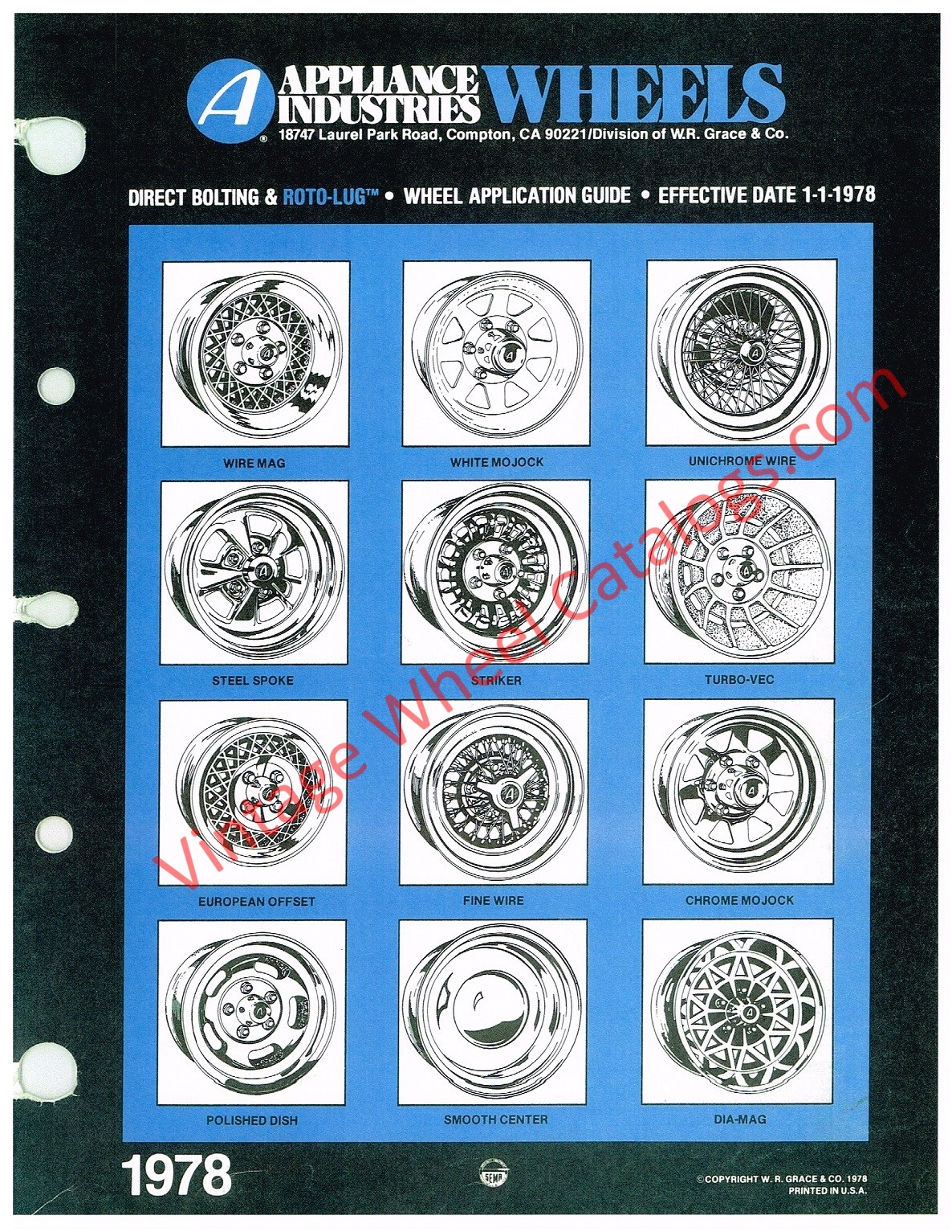 Appliance Vintage Wheel Catalogs