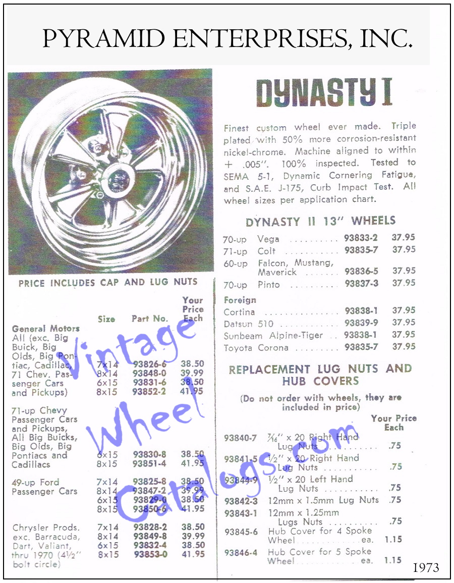 Pyramid Enterprises Inc. Vintage Wheel Catalogs