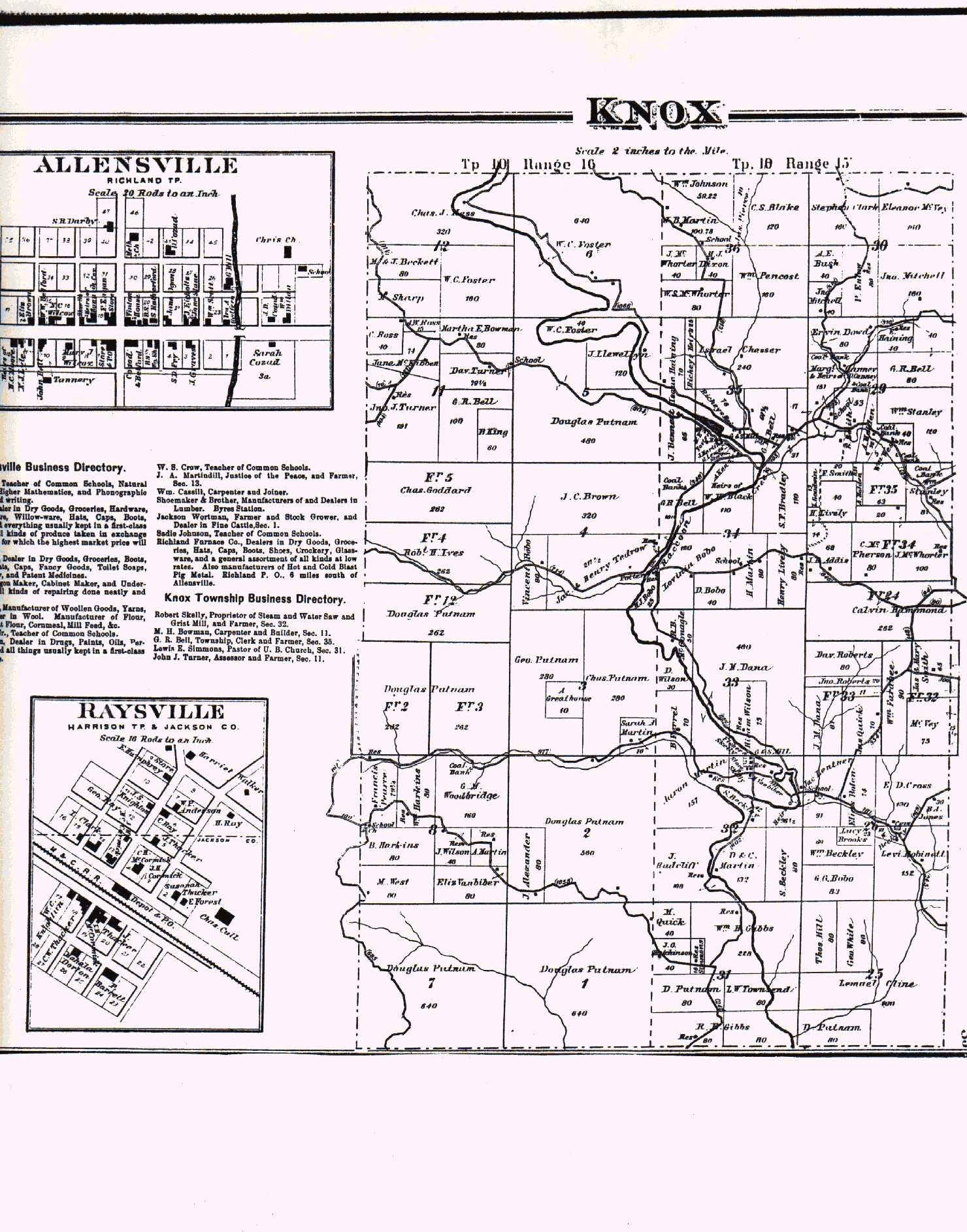 Vinton County Ohio Township Maps