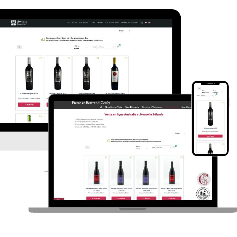 Winery DTC Sales Global wine sale system B2B + B2C