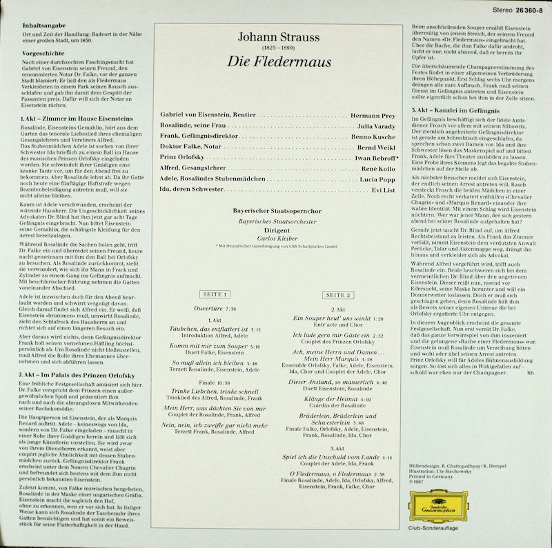 Carlos Kleiber. Bayerisches Staatsorchester. Strauss. Die Fledermaus
