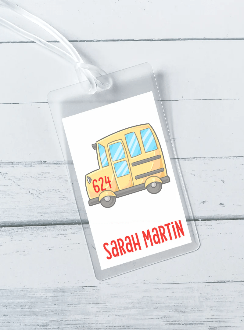 Bus Tag for Backpack | Bus Rider Vinylbug Designs