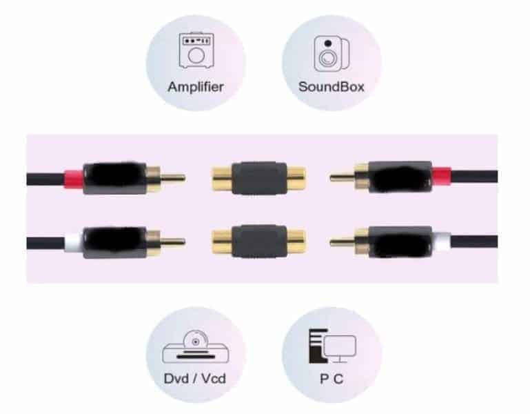 RCA Cable Extender Vinyl Joint