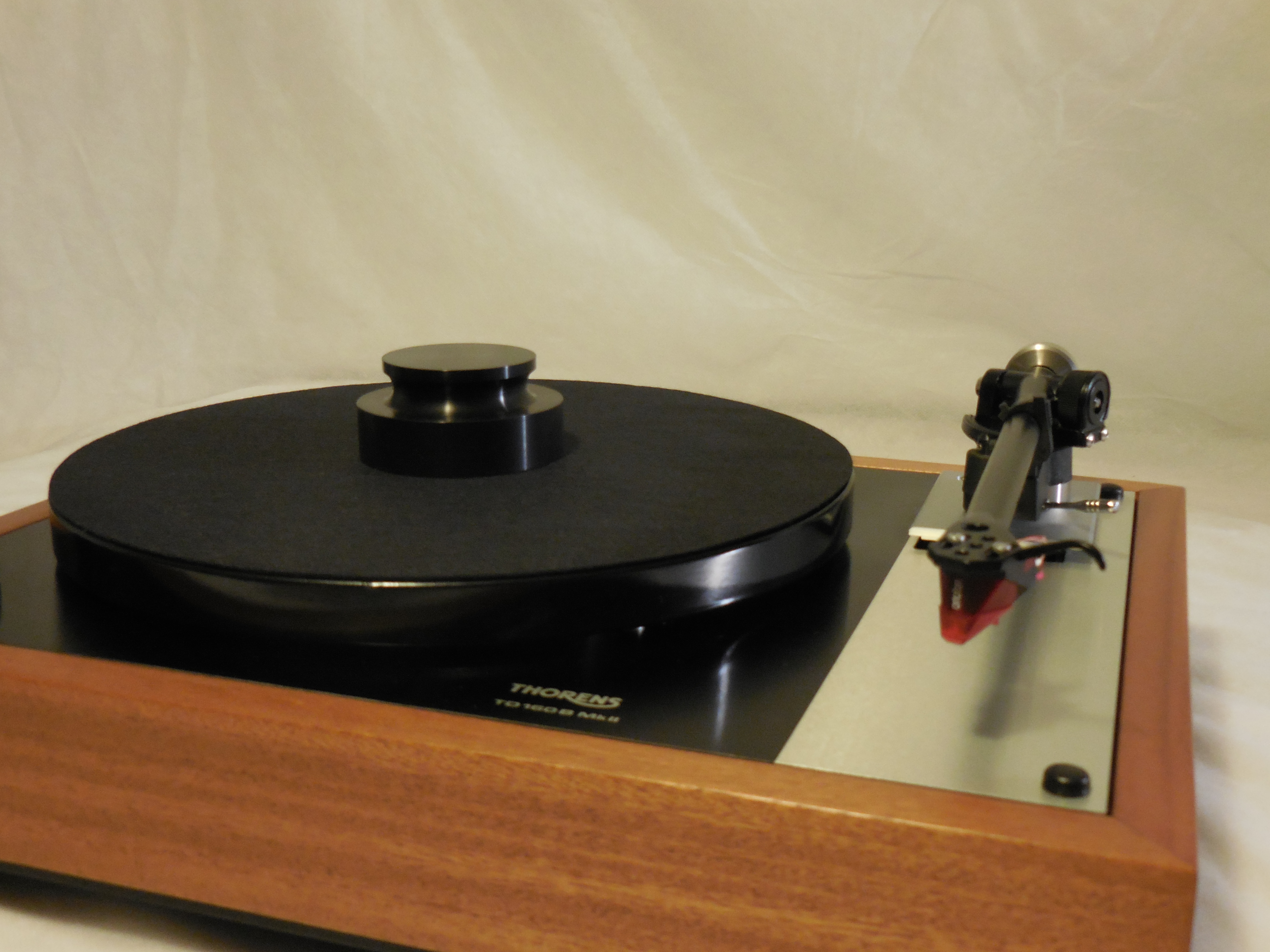 Stunning Thorens TD-160BC in African Mahogany with rewired Rega RB-300