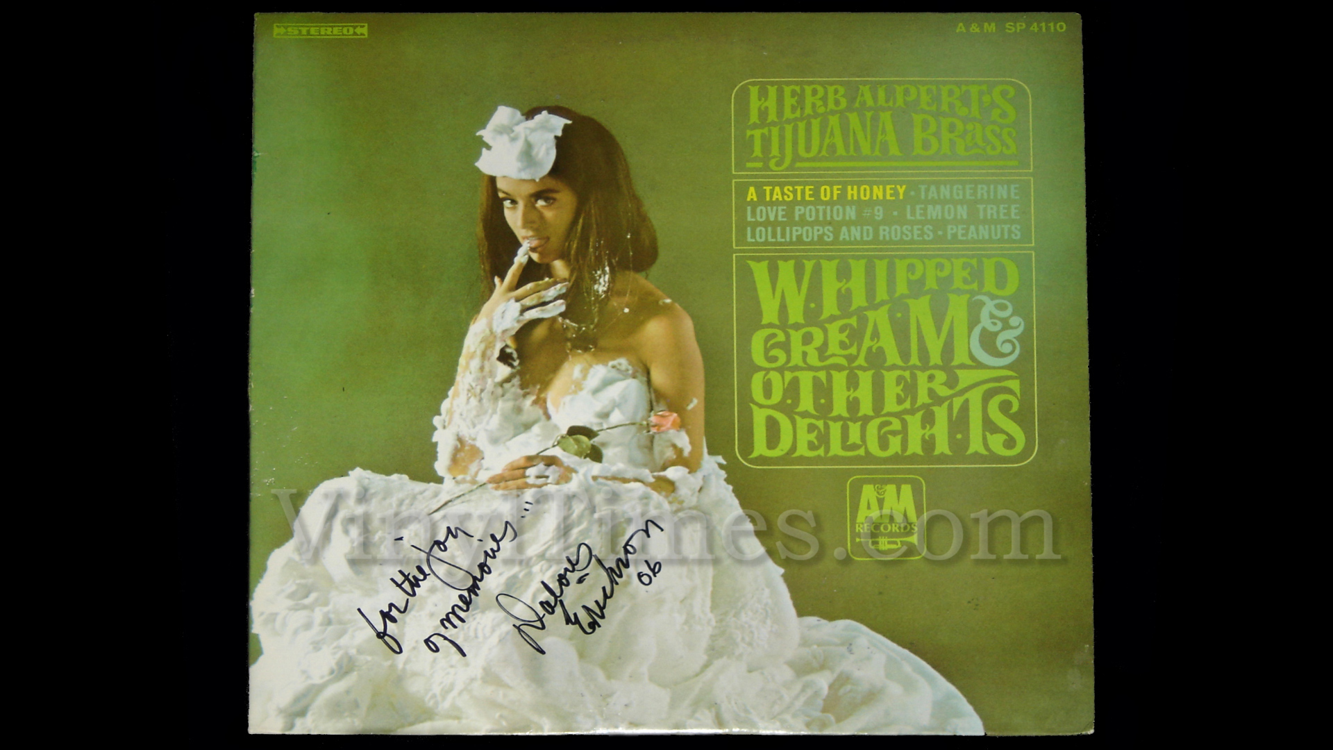 Dolores Erickson "Whipped Cream" Signed Album Cover VinylTimesVinylTimes
