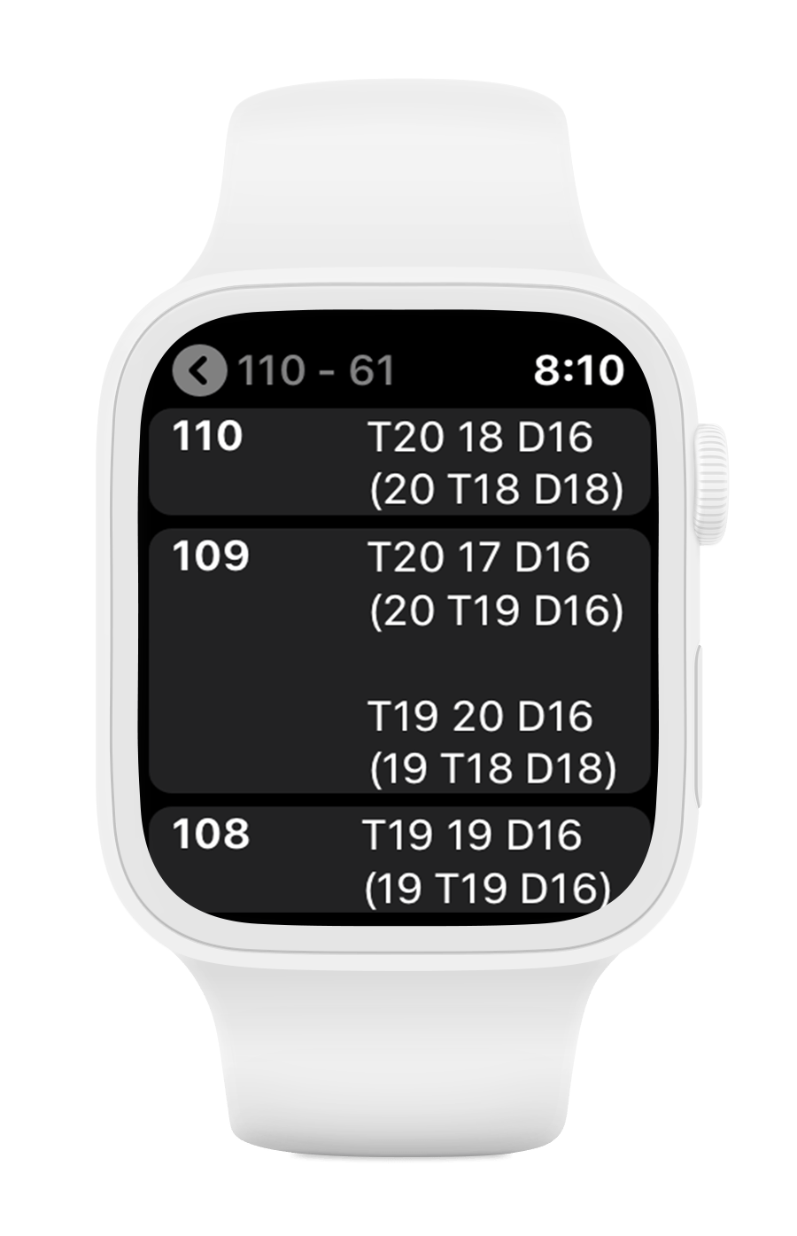 Darts Checkout App iPhone and Apple Watch Vinklair Apps