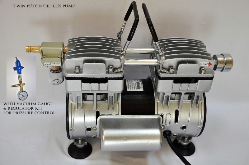 Twin Piston OilLess OilFree Vacuum Pump 4.5CFM for Medical Dental