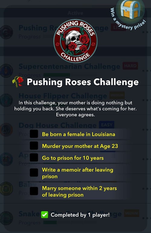 How to complete the Pushing Roses Challenge in BitLife Dot Esports