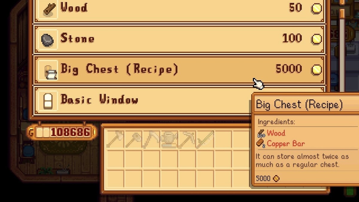 How to Craft a Big Chest in Stardew Valley Siliconera