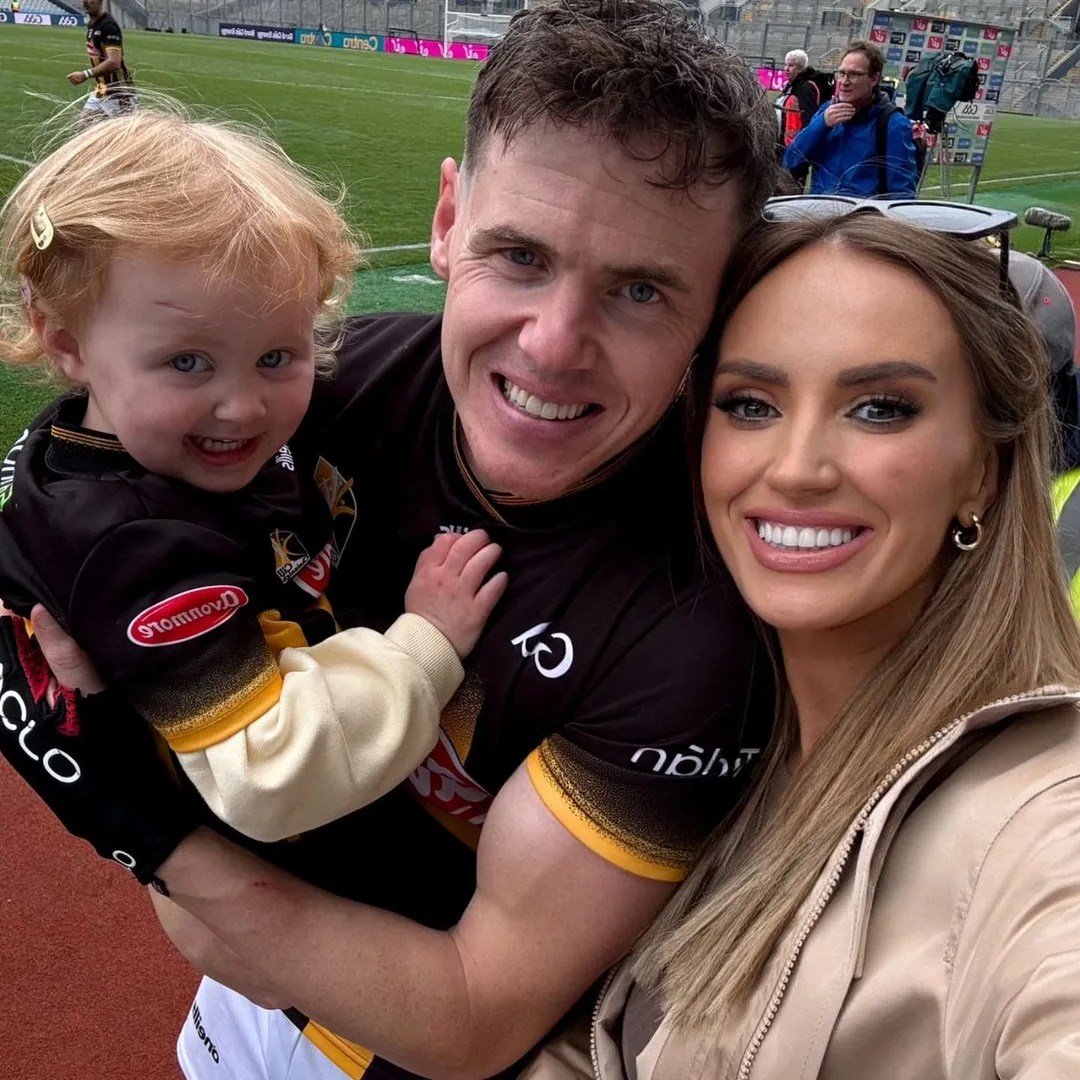 Niamh De Brún cheers on husband TJ Reid at sixth Leinster final win Niamh De Brún cheers on husband TJ Reid at sixth Leinster final win