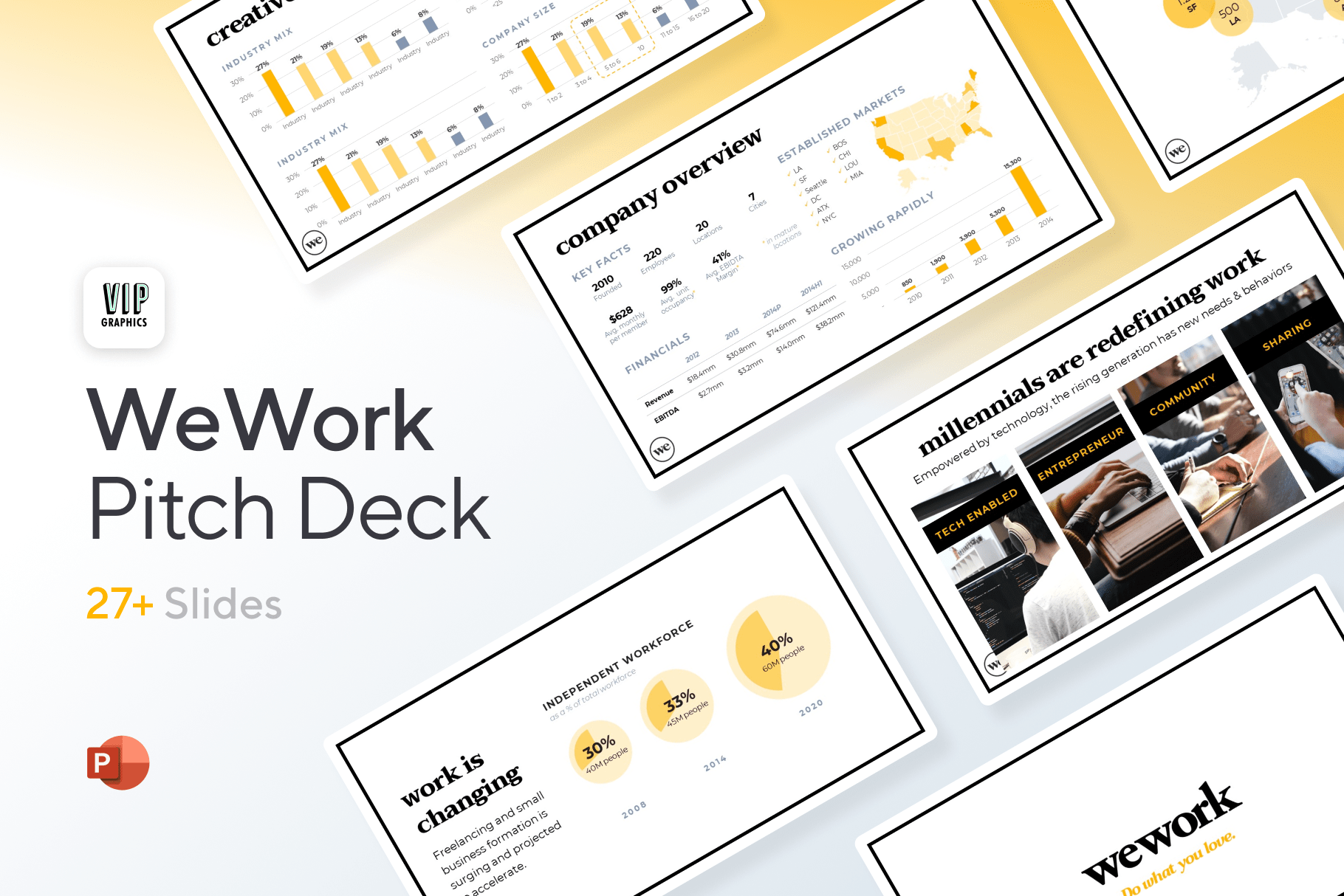 WeWork Pitch Deck Template VIP Graphics