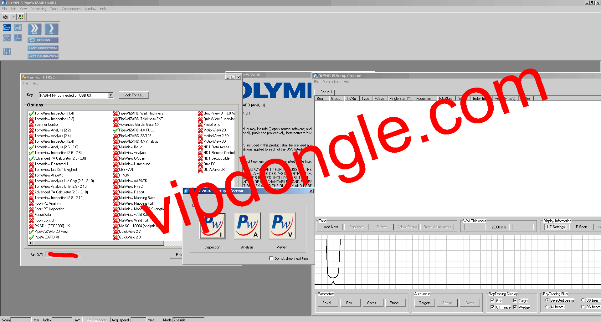 OLYMPUS PipeWIZARD Sentinel HASP Dongle Vip Dongle Team